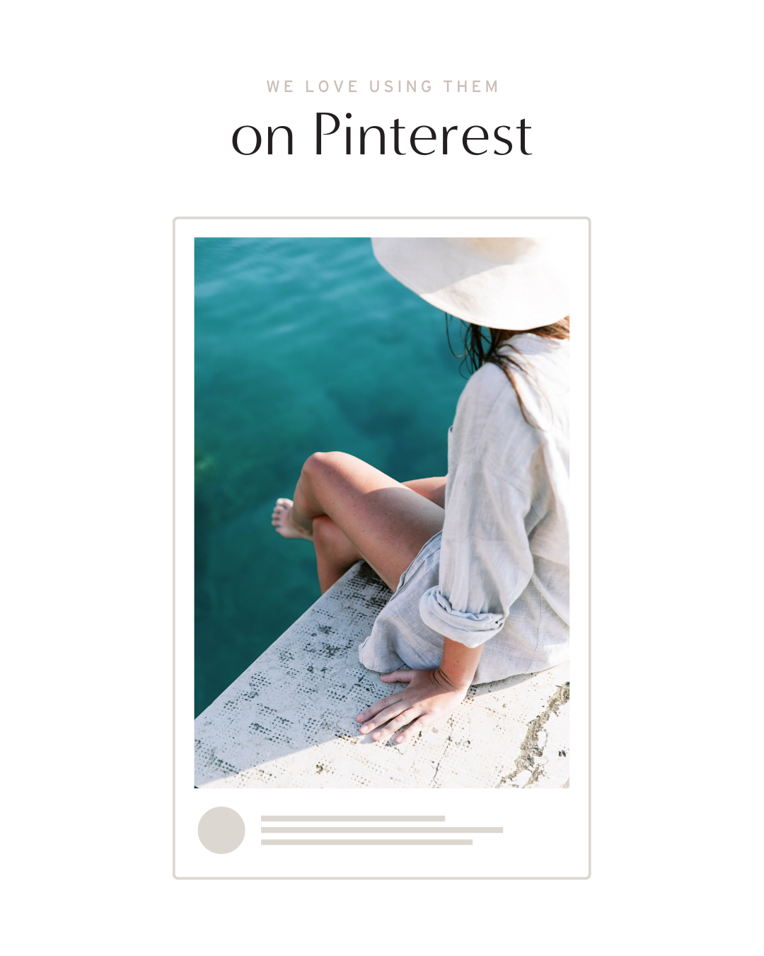 women sitting with her feet hanging of a wharf into the beautiful blue water