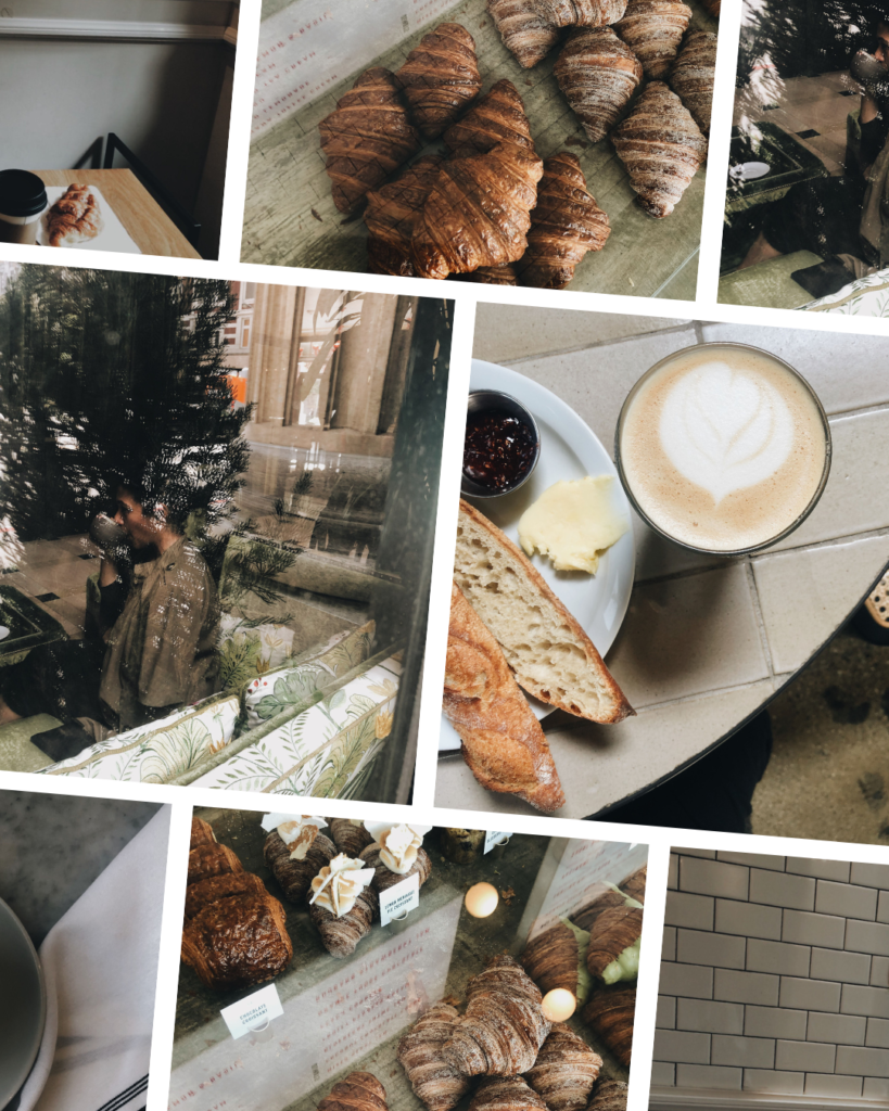 Grid of 9 images showing coffee shop images set in France